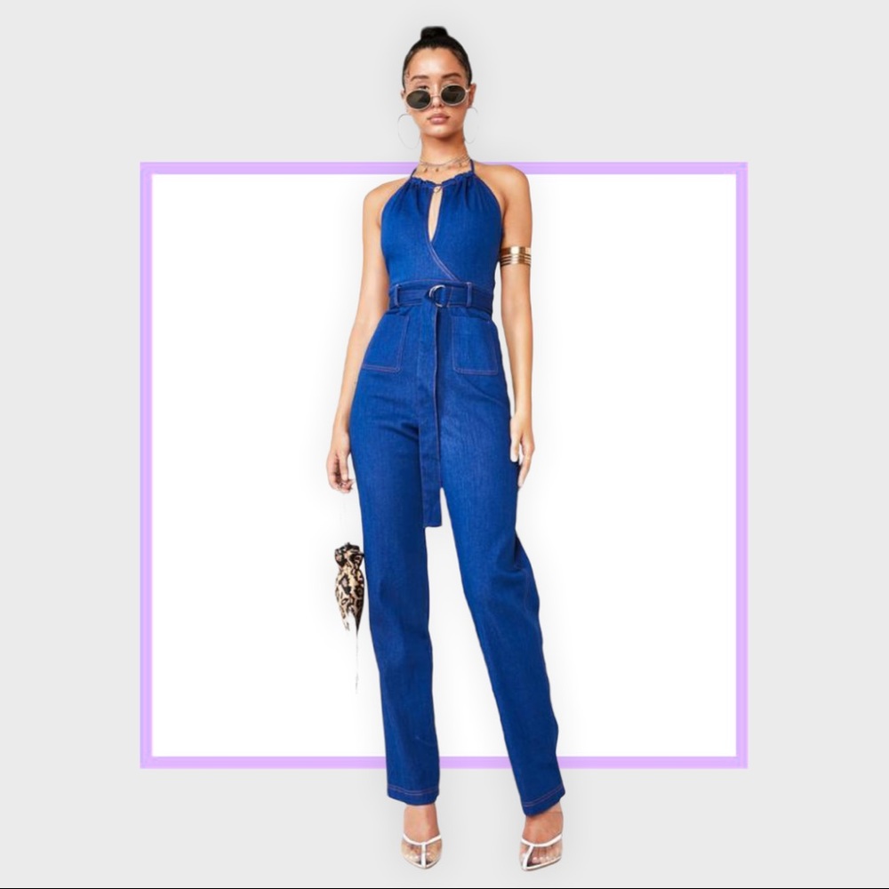 Tiger Mist Ezra blue denim Jumpsuit